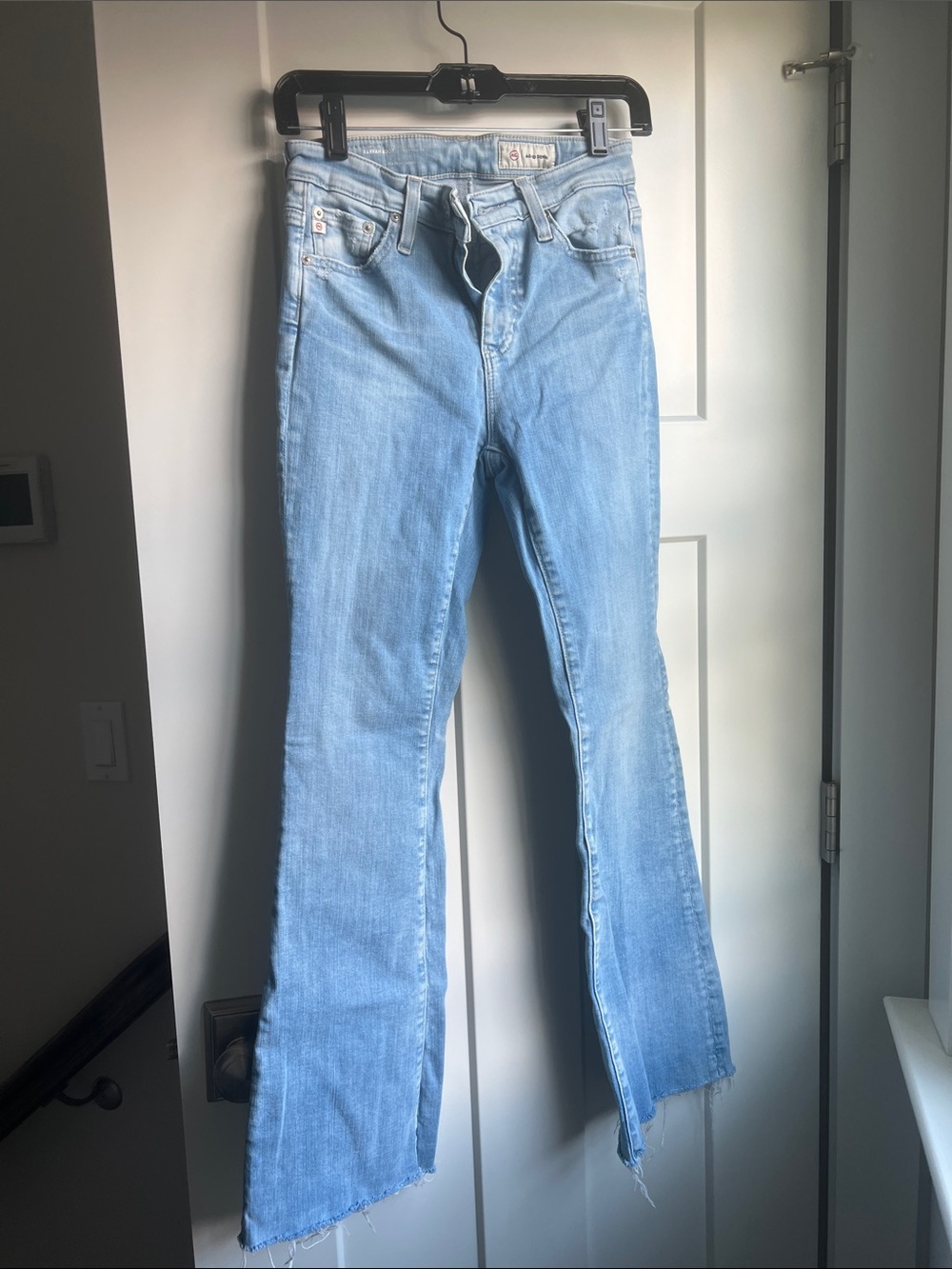 Ag Adriano Goldschmied Pale Blue Flare Jeans